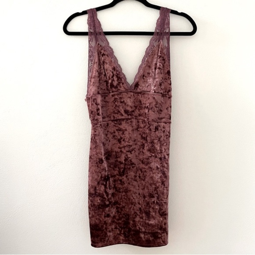 Free People Viper Velvet Chemise Dress